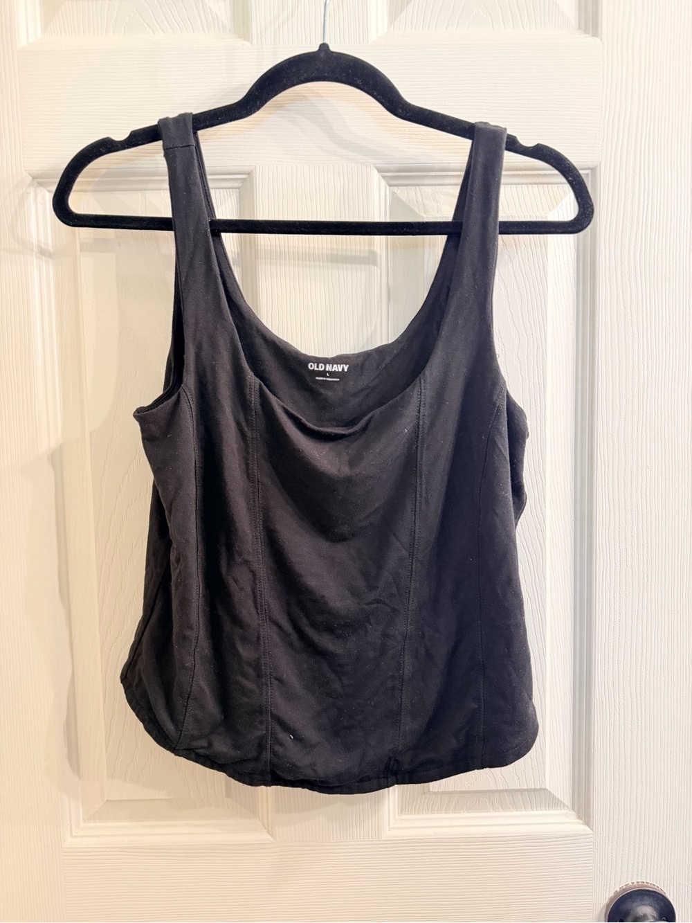 Old Navy Black Scoop Neck Tank Top
